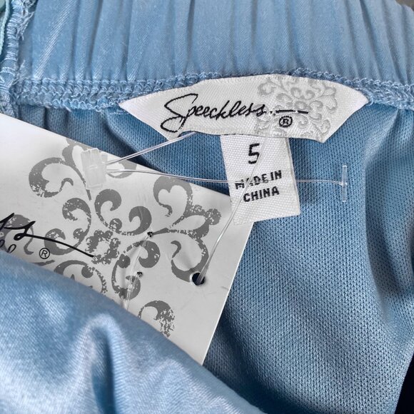 Glamour Blue Bow Short Strapless Sleeveless Party Dress Jr 5 - Picture 6 of 8